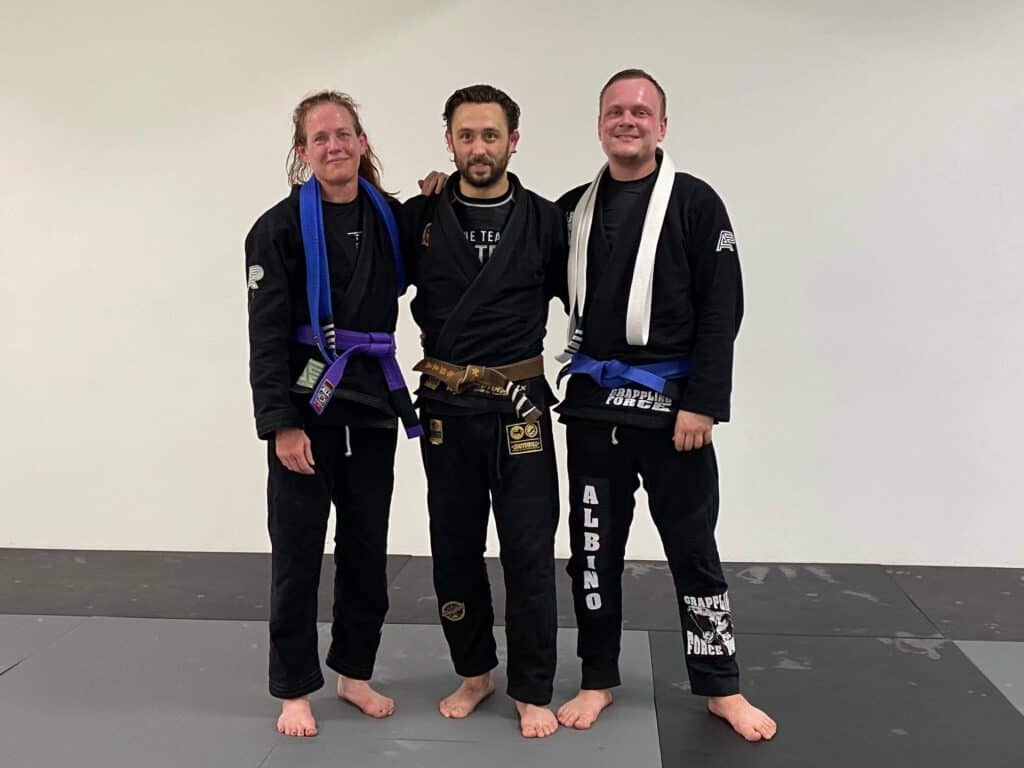Karen Vieth Promoted to Purple Belt and Jim Lieck Promoted to Blue Belt
